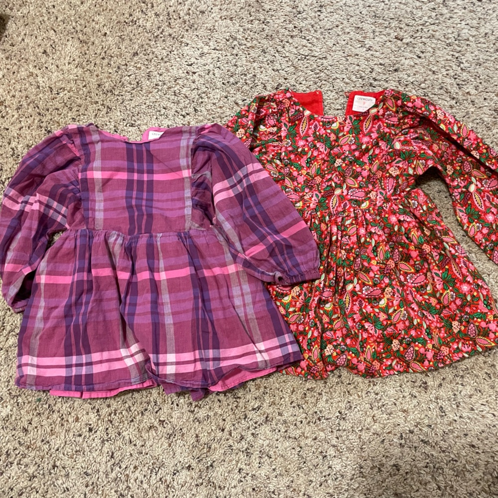 Holiday colored J. crew Crewcuts kids size 3T girl dresses